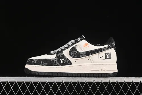 All categories Nk Air Force 1 Air Force series Nk Air Force 1 Low Air Force low-top Nike Air Force 1'07 Low LV joint black denim on the forefoot Air Force 1 low-top casual sneakers YX5066-353